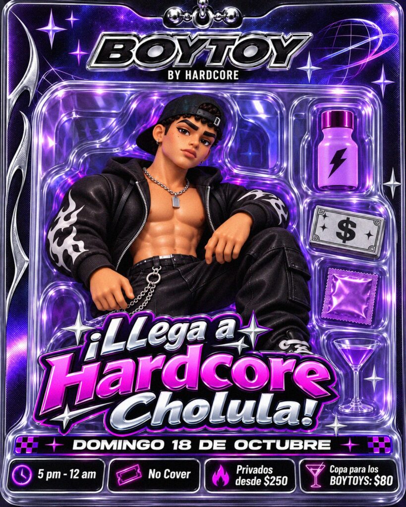 BOYTOY llega a Hardcore Cholula este 18 de octubre